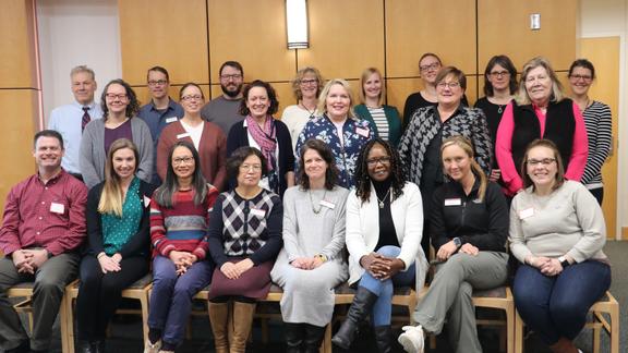 Group of 21 faculty from the College of Education and Human Service Professions