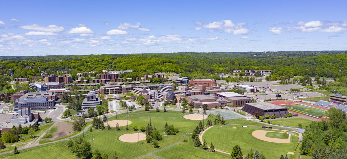An arial view of the university of minnesota duluth