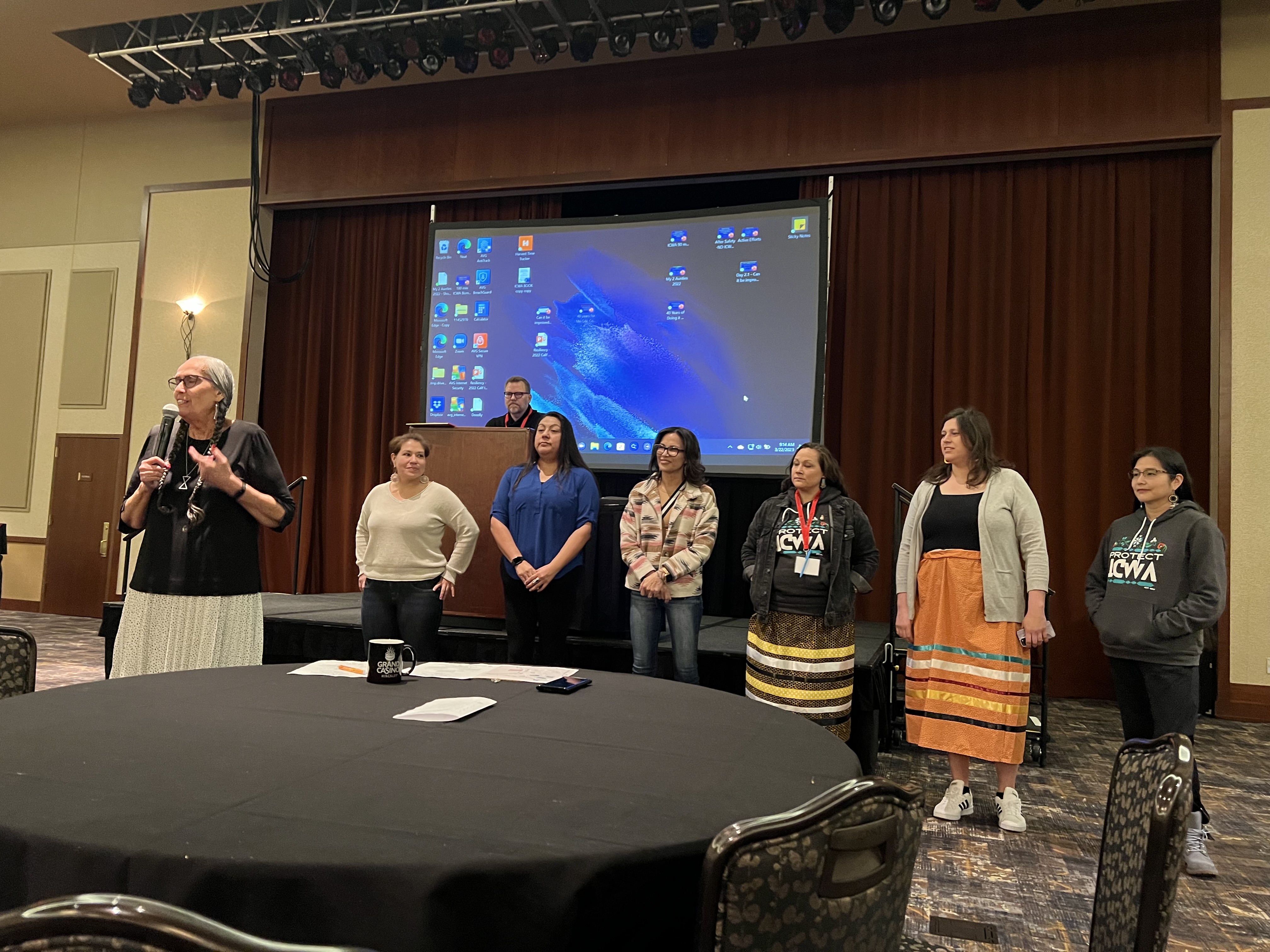 Participants at the annual ICWA Conference  standing together