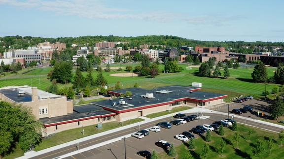 Aerial view of UMD's Chester Park building, which is home to the RFP Clinic