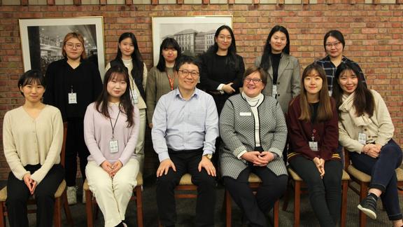 Ewha Womans University Group with CEHSP Dean Jill Pinkney Pastrana