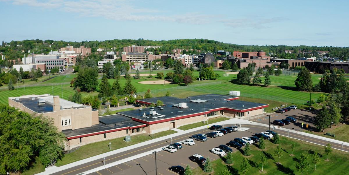 Aerial view of UMD's Chester Park building, which is home to the RFP Clinic