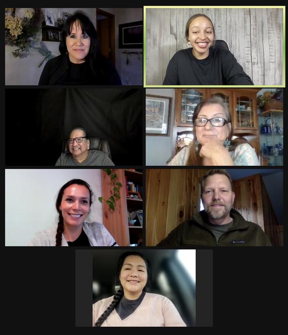 Zoom screenshot of TTCP training with seven smiling people