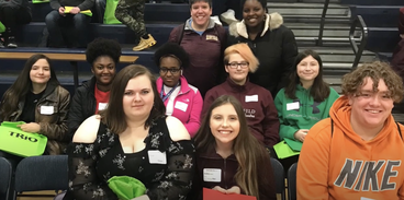 Upward Bound students at an event